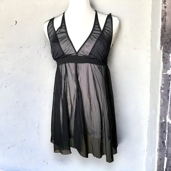 Aubade Paris French  lingerie gothic babydoll mesh slip/ top M - Picture 1 of 6